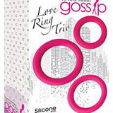 Love Ring Trio Silicone Cock Rings - Pink - Royal Sins