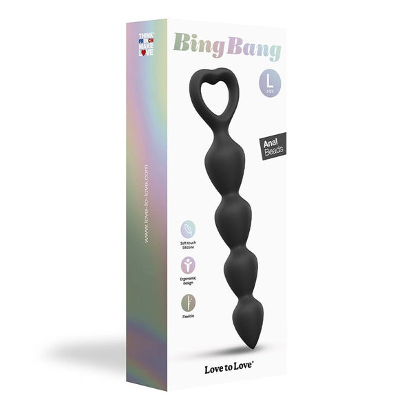 Love to Love Bing Bang Silicone Anal Beads Noir L - Royal Sins