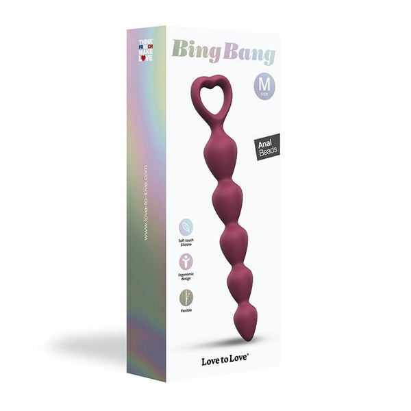 Love to Love Bing Bang Silicone Anal Beads Prune M - Royal Sins