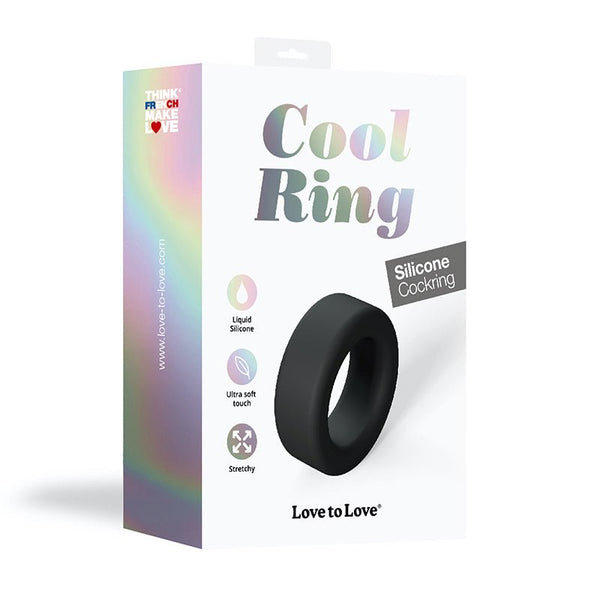 Love to Love Cool Ring Silicone Cockring Noir - Royal Sins