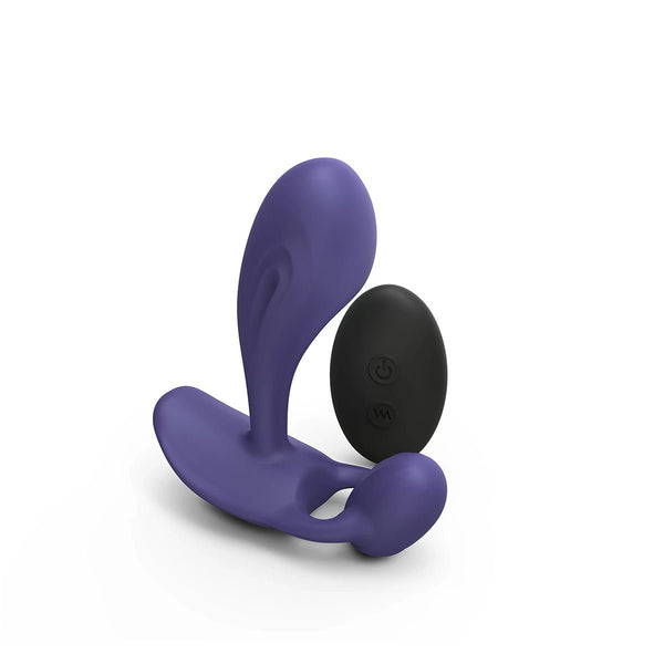 Love to Love Witty Rechargeable Remote - Controlled Silicone P & G Vibrator Midnight Indigo - Royal Sins