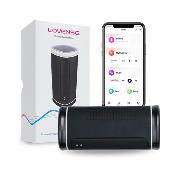 Lovense Calor Bluetooth Depth - Controlled Vibrating and Heating Masturbator - Royal Sins