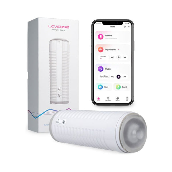 Lovense Max 2 Bluetooth App - Controlled Vibrating and Suction Masturbator (Neutral Sleeve) - Royal Sins