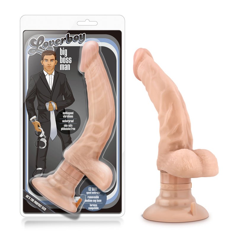 Loverboy The Boss Man Realistic 10.25 in. Vibrating Dildo with Balls Beige - Royal Sins
