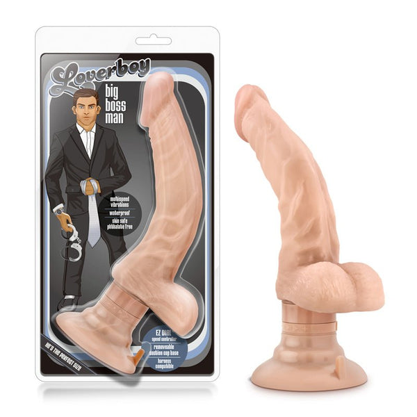 Loverboy The Boss Man Realistic 10.25 in. Vibrating Dildo with Balls Beige - Royal Sins