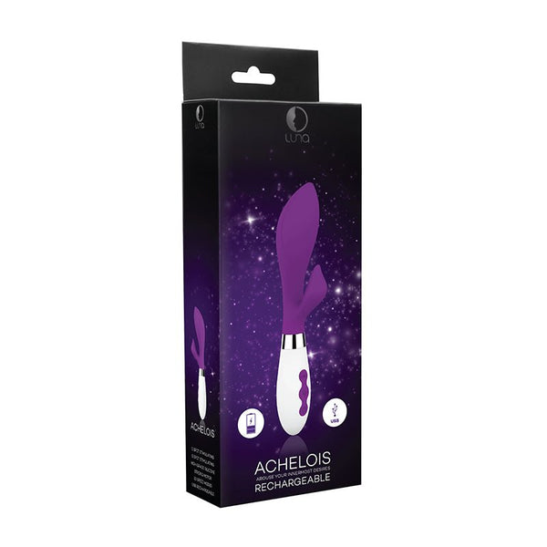 Luna Achelois Rechargeable Silicone Dual Stimulator Purple - Royal Sins