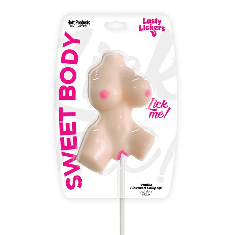 Lusty Lickers Female Torso Pop Butterscotch Flavor - Royal Sins