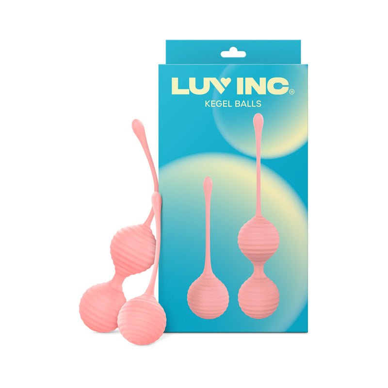Luv Inc Kg88 Kegel Balls Ribbed Silicone 2 - Piece Set Light Pink - Royal Sins