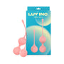 Luv Inc Kg88 Kegel Balls Ribbed Silicone 2 - Piece Set Light Pink - Royal Sins