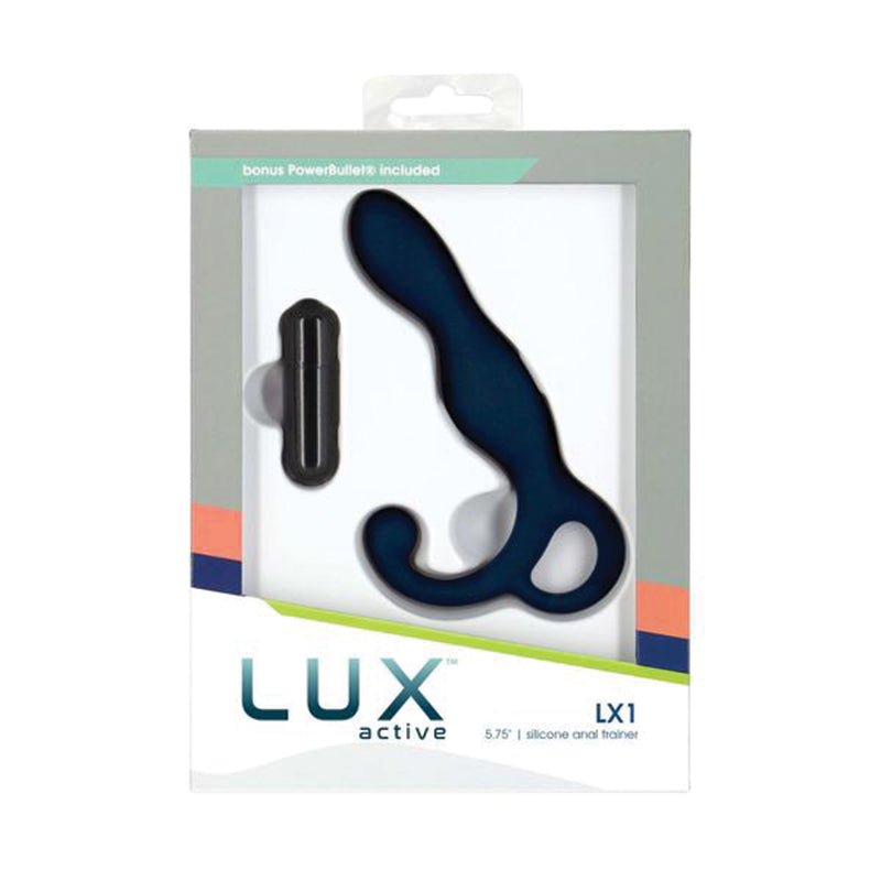 Lux Active LX1 5.75 in. Anal Trainer Silicone With Power Bullet Dark Blue - Royal Sins