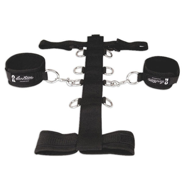 Lux Fetish 3 - Piece Adjustable Neck & Wristraint Set Black - Royal Sins