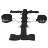 Lux Fetish 3 - Piece Adjustable Neck & Wristraint Set Black - Royal Sins