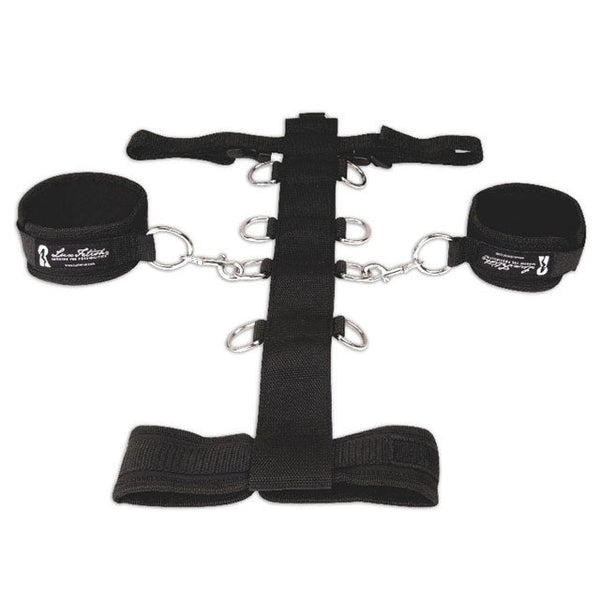 Lux Fetish 3 - Piece Adjustable Neck & Wristraint Set Black - Royal Sins