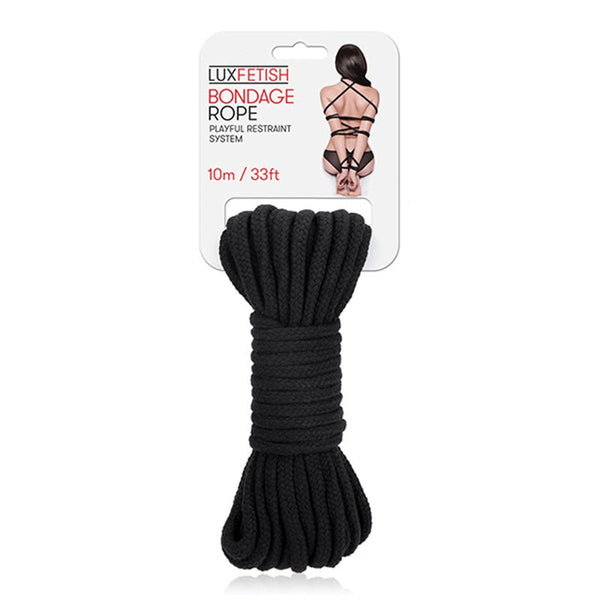 Lux Fetish Bondage Rope 10 m / 33 ft. Black - Royal Sins