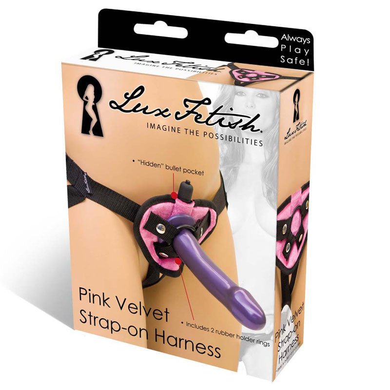 Lux Fetish Neoprene Strap - On Harness Pink - Royal Sins