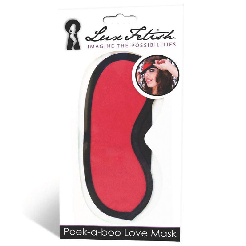 Lux Fetish Peek - A - Boo Love Mask Blindfold Red - Royal Sins