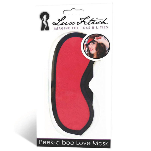 Lux Fetish Peek - A - Boo Love Mask Blindfold Red - Royal Sins
