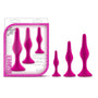 Luxe 3 - Piece Silicone Beginner Plug Kit Pink - Royal Sins
