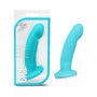 Luxe Cici 6.5 in. Curved Silicone Dildo Blue - Royal Sins
