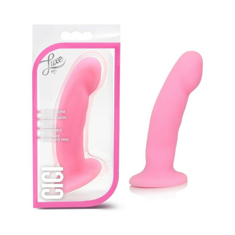 Luxe Cici 6.5 in. Curved Silicone Dildo Pink - Royal Sins