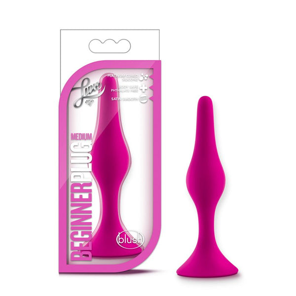 Luxe Silicone Beginner Plug Medium Pink - Royal Sins