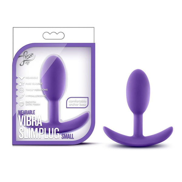 Luxe Wearable Vibra Slim Plug Small Purple - Royal Sins