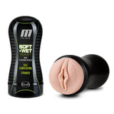M for Men Soft + Wet Pussy with Pleasure Ridges Self - Lubricating Vagina Stroker Beige - Royal Sins