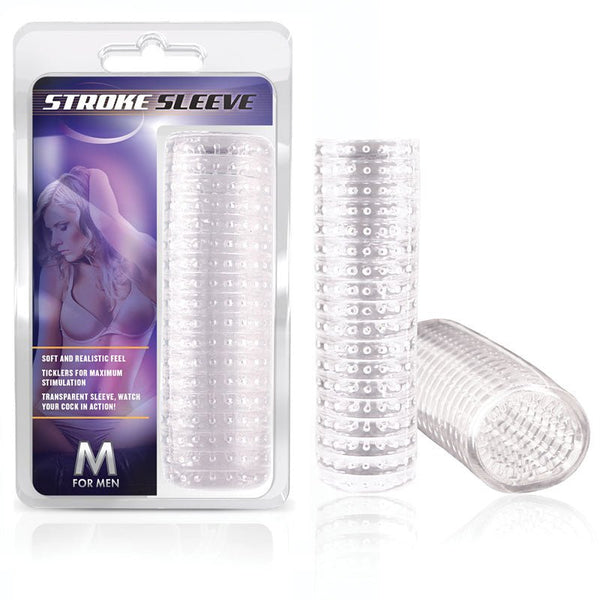 M for Men Stroke Sleeve Reversible Stroker Clear - Royal Sins