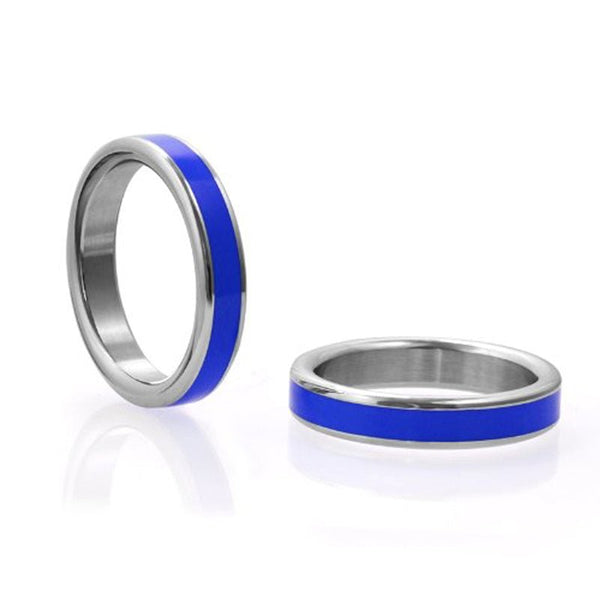 M2M Stainless C - Ring w/Blue Band & Bag 1.875in - Royal Sins