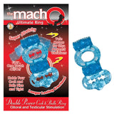 Macho 2X Power Cock & Balls Vibrating Ring (Blue) - Royal Sins