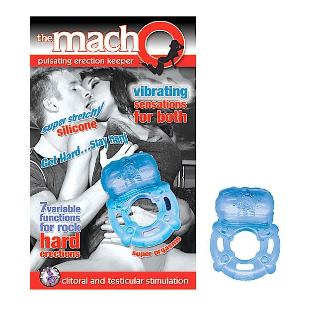 Macho Pulsating Erection Keeper (Blue) - Royal Sins