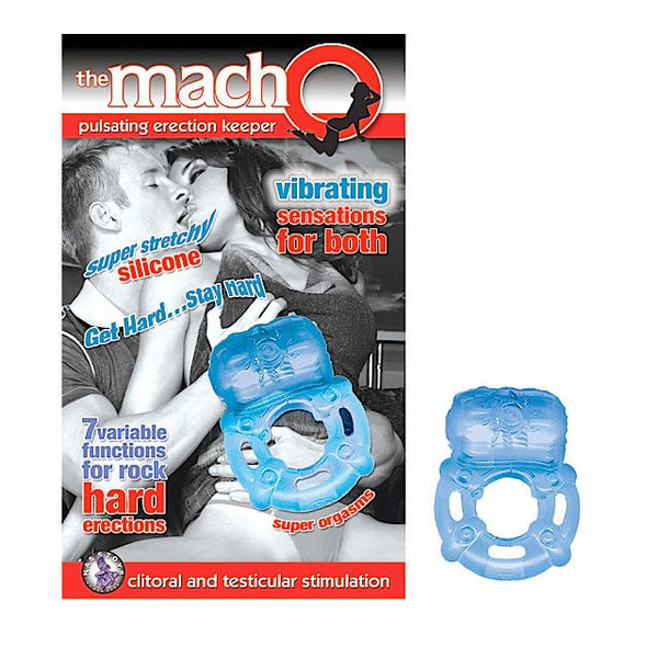 Macho Pulsating Erection Keeper (Blue) - Royal Sins