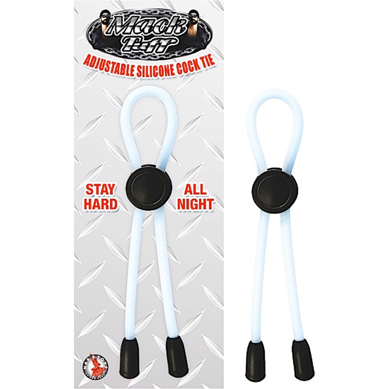 Mack Tuff Adjustable Silicone Cock Tie (Clear) Lasso/Bolo - Royal Sins