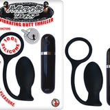 Mack Tuff Vibrating Butt Thriller Silicone Multispeed Cock Ring And Anal Plug (Black) - Royal Sins
