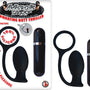Mack Tuff Vibrating Butt Thriller Silicone Multispeed Cock Ring And Anal Plug (Black) - Royal Sins