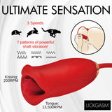 Magic Kiss Clitoral Stimulator with Thrusting Vibrator - Royal Sins