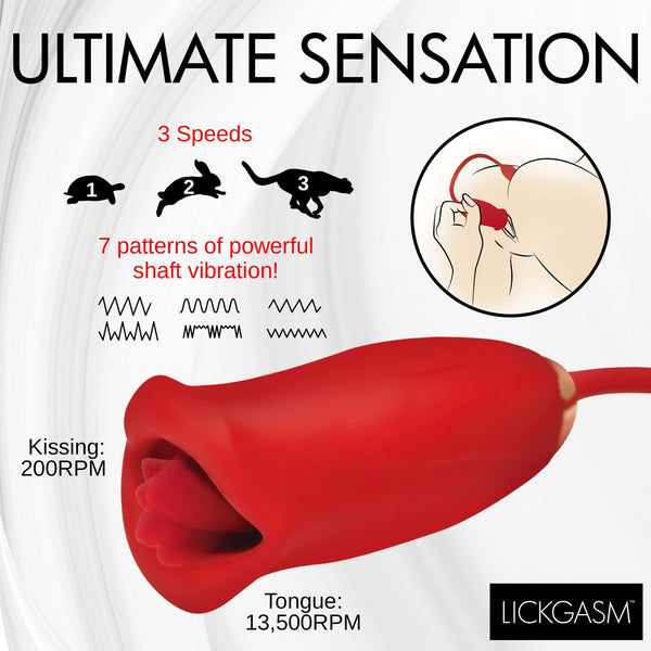 Magic Kiss Clitoral Stimulator with Thrusting Vibrator - Royal Sins