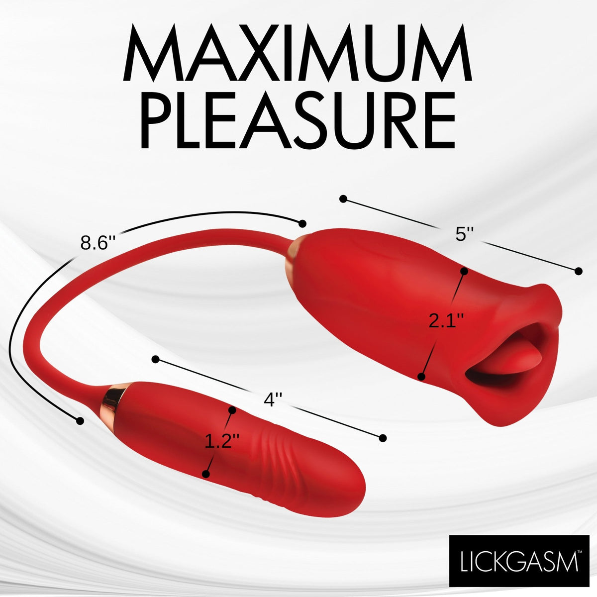 Magic Kiss Clitoral Stimulator with Thrusting Vibrator - Royal Sins
