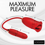 Magic Kiss Clitoral Stimulator with Thrusting Vibrator - Royal Sins