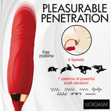 Magic Kiss Clitoral Stimulator with Thrusting Vibrator - Royal Sins