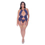 Magic Silk Berrylicious Basque & G - String Set Blueberry Queen Size - Royal Sins