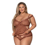 Magic Silk Caramel Kiss Cami & Boyshort Caramel Queen Size - Royal Sins