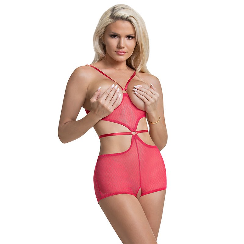 Magic Silk Diamond Girl Cupless Romper Watermelon Queen - Royal Sins