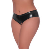 Magic Silk Hard Candy Low Rise Split Crotch Boyshort Black Queen Size - Royal Sins