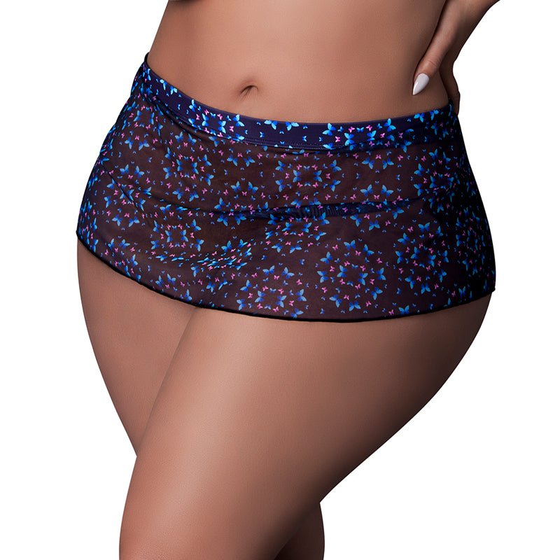 Magic Silk Hazy Dayz Skirt Butterfly Queen Size - Royal Sins
