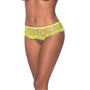 Magic Silk Love Star Skirted Hipster with Open Crotch Panty Neon Chartreuse S/M - Royal Sins