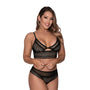 Magic Silk Modern Romance Bralette & Hipster Black S/M - Royal Sins