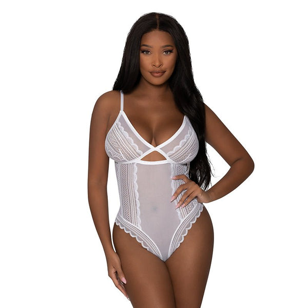 Magic Silk Modern Romance Cheeky Teddy White L/XL - Royal Sins