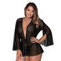 Magic Silk Modern Romance Short Robe Black L/XL - Royal Sins