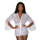 Magic Silk Modern Romance Short Robe White S/M - Royal Sins